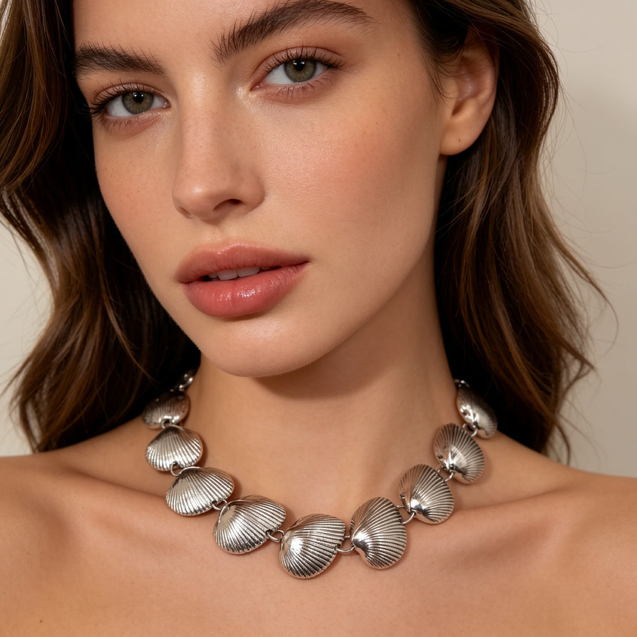 Conjunto Collar y Pulsera Concha - Joyería al por Mayor para Tiendas|JI JOYA