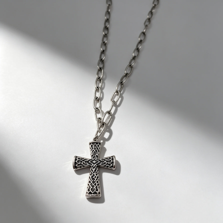 Collar Cruz Étnico Dorado | Joyería de Tendencia para Mayoristas de Moda|JI JOYA