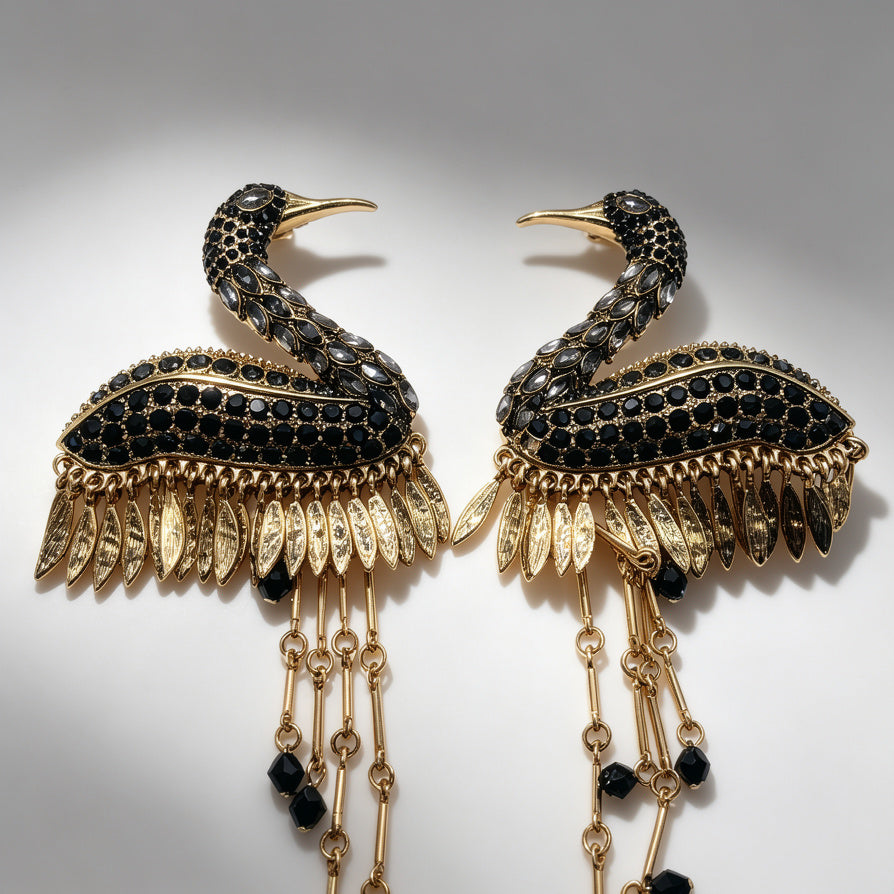 🦩 Pendientes de Flamenco Vintage (2 Colores) - Venta al por Mayor|JI JOYA